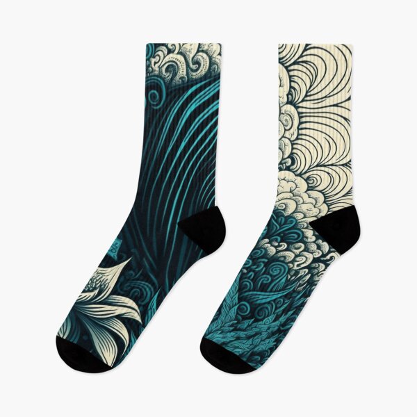 Item preview, Wave Flowers Pattern | Triadic Colors | Retro Flower Pattern | Flower Power | Acid Wash Flower Pattern | high resolution designed and sold by Synthetic-Intel.