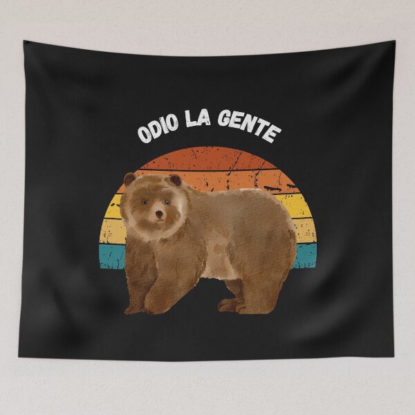 Item preview, Odio La Gente - orso - tramonto - I Hate People - Bear - Sunset designed and sold by Mechanical-Artt.