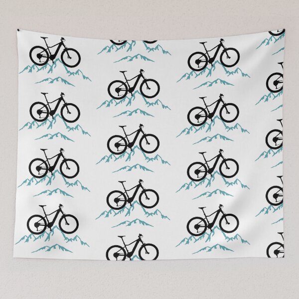 Artikelvorschau, Mountain biking, Radfahren, Downhill biking, Mountainbike und Berge entworfen und verkauft von claudiasartwork.