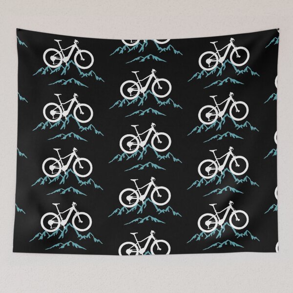 Artikelvorschau, Mountain biking, Radfahren, Downhill biking, Mountainbike und Berge entworfen und verkauft von claudiasartwork.