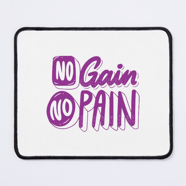 Item preview, No gain no pain,  no pain no gain, gym, fitness, workout, motivation, muscle, gain, no pain,  designed and sold by Celebrationist.