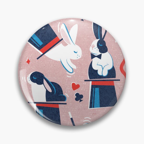 Item preview, Magic rabbits // blush pink background pull a rabbit of the hat red hearts and ribbons designed and sold by SelmaCardoso.