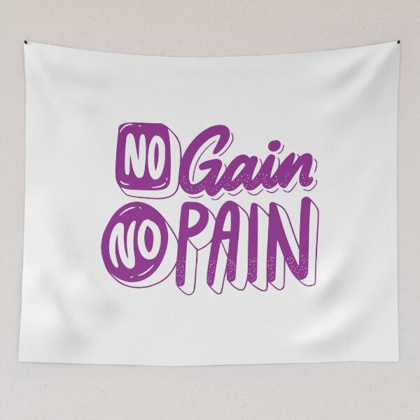 Item preview, No gain no pain,  no pain no gain, gym, fitness, workout, motivation, muscle, gain, no pain,  designed and sold by Celebrationist.