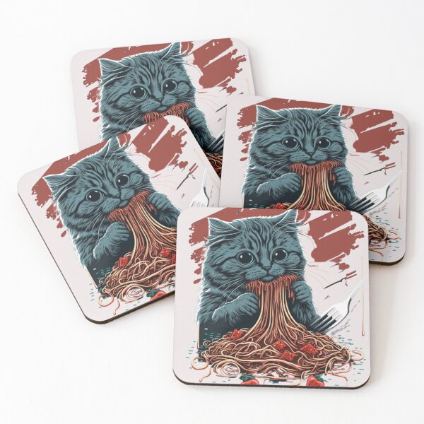 Item preview,  CAT EATING SPAGHETTI designed and sold by Red Ouane.