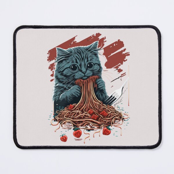 Item preview, CAT EATING SPAGHETTI designed and sold by Red Ouane.