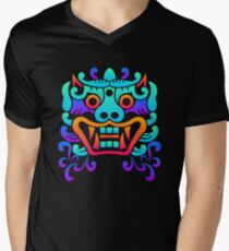 Trippy Psychedelic Dragon | EDM Rave Design Men's V-Neck T-Shirt