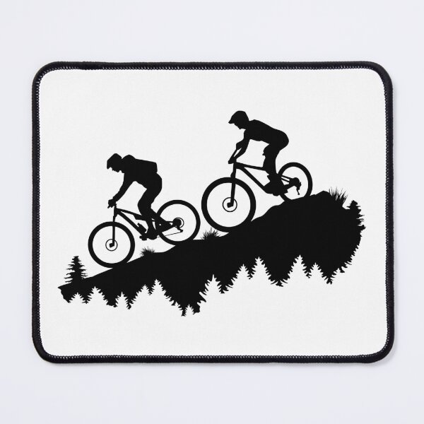Item preview, Mountain biking, downhill biking duo, mountain biking and mountain designed and sold by claudiasartwork.