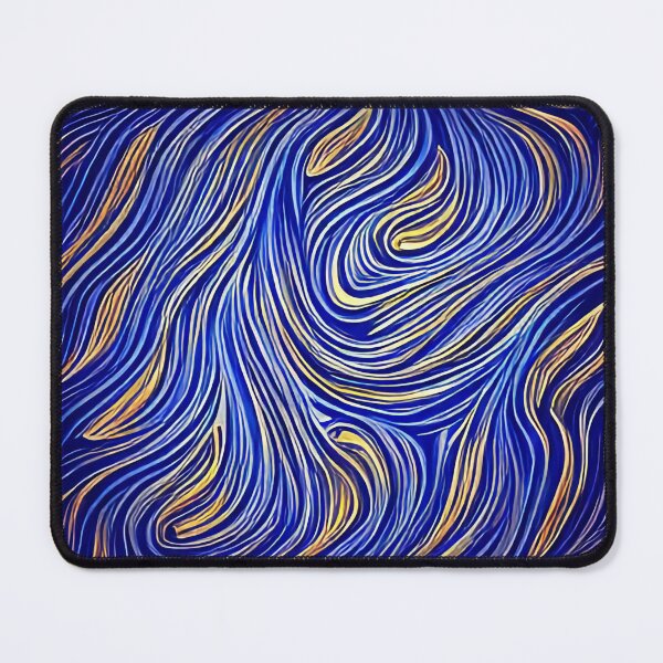 Item preview, Gold and blue waves designed and sold by CallaCoralia.
