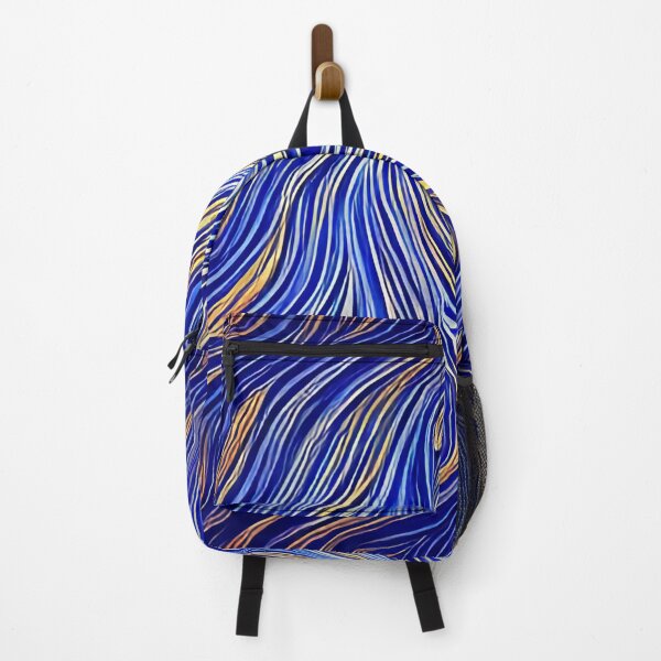 Item preview, Gold and blue waves designed and sold by CallaCoralia.