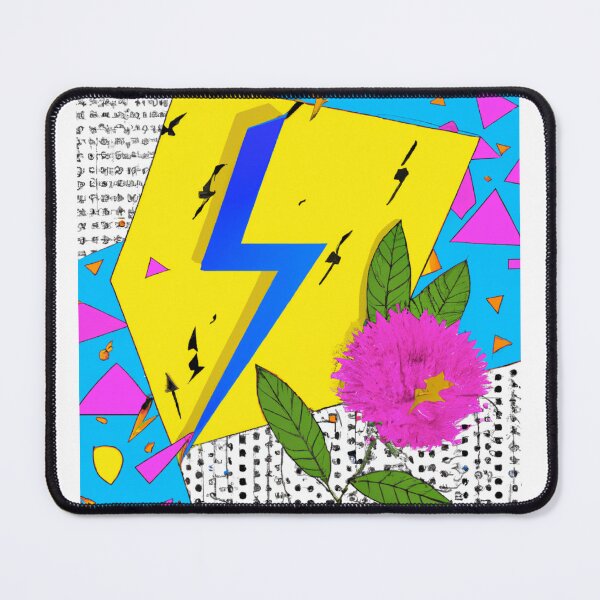 Item preview, Abstract Pattern Yellow Blue Pink with Lightning and Flower designed and sold by FRSquare.
