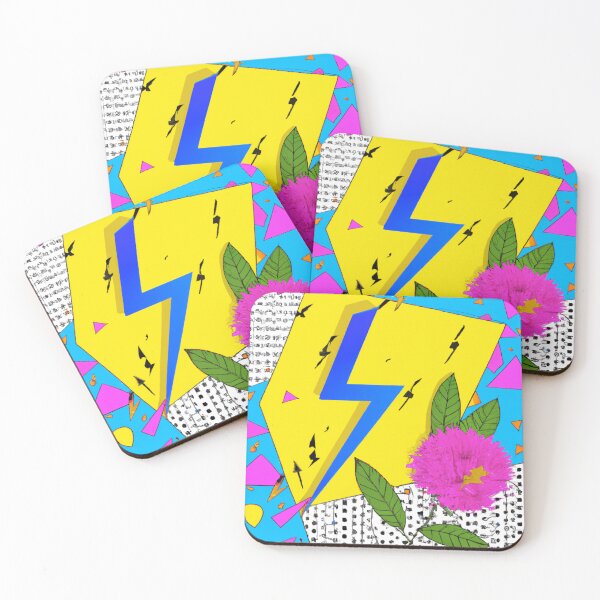 Item preview, Abstract Pattern Yellow Blue Pink with Lightning and Flower designed and sold by FRSquare.