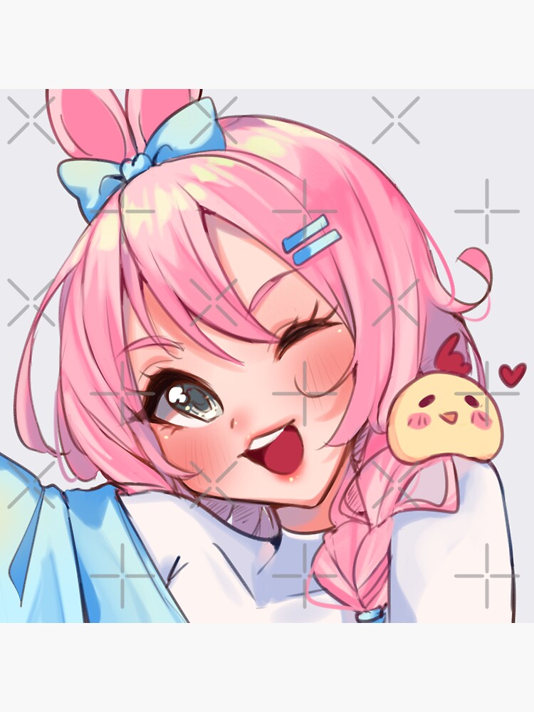 Pinkytsu Anime Manga Girl Sticker For Sale By Pinkytsu Redbubble