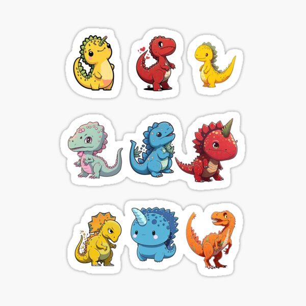 Anime mignon dino manga Sticker