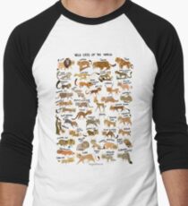 Wild Cats of the World Men's Baseball ¾ T-Shirt