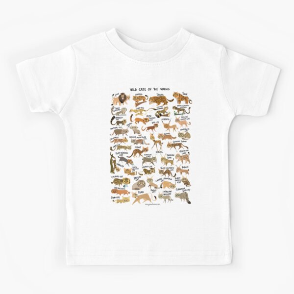 Wild Cats of the World Kids T-Shirt