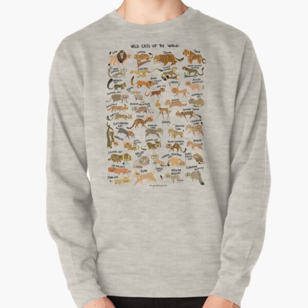 Wild Cats of the World Pullover Sweatshirt
