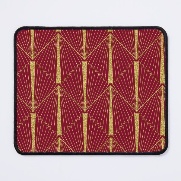 Item preview, Brillo dorado en abanicos art déco rojos designed and sold by dKarthdesign.