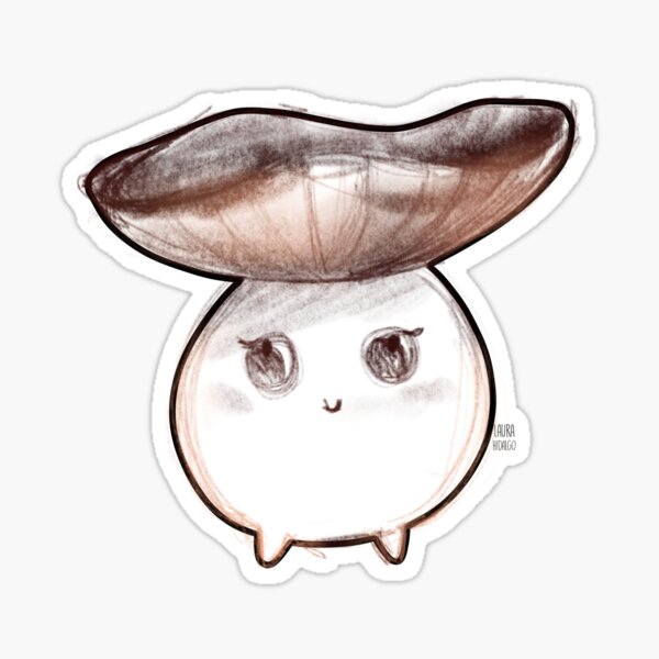 stubby mushroom Sticker