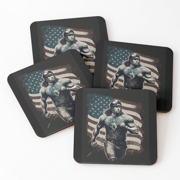 Item preview, American Football Player Usa Flag designed and sold by druckfun.