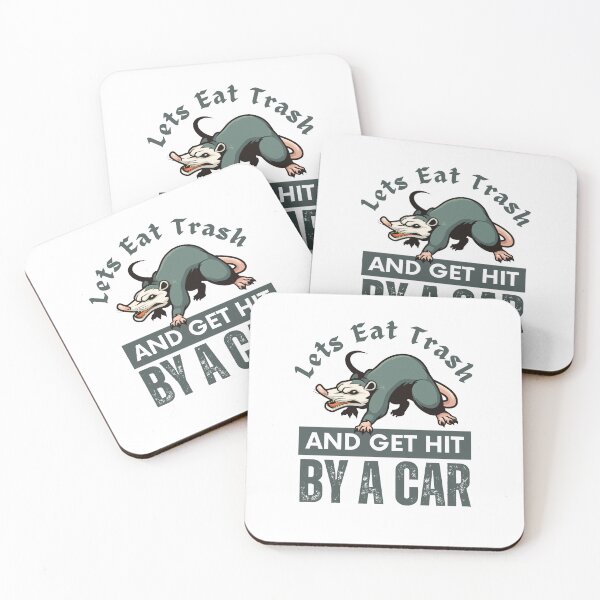 Item preview, Let's Eat Trash Get Hit By A Car, Funny Opossum designed and sold by medben.