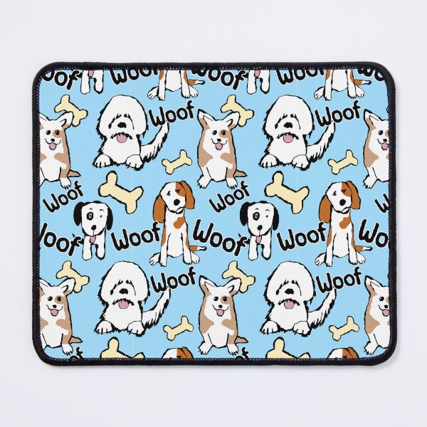 Item preview, dog surface pattern blue designed and sold by Sarah  McGilvray.
