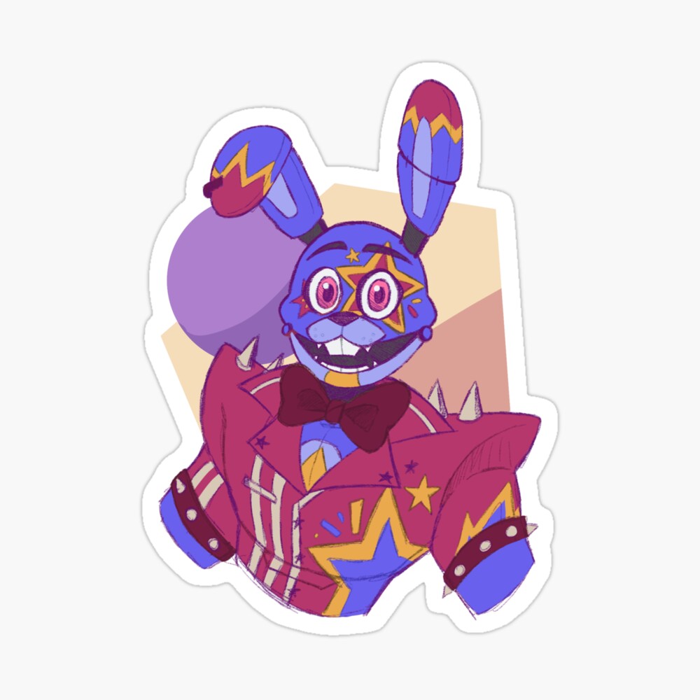 Printable Glamrock Bonnie 5x5 Sticker - JentasticArt's Ko-fi Shop