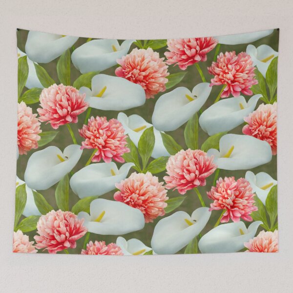 Item preview, Peony Calla Seamless  Pattern Design  designed and sold by Tina Veenstra.