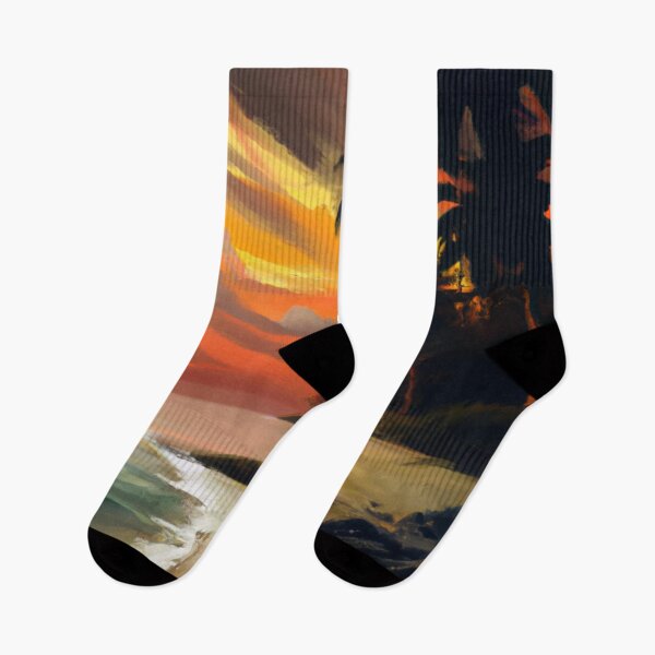 Artikelvorschau, Realistische Malerei des Sonnenuntergangs an einem einsamen Strand entworfen und verkauft von JessFranco.