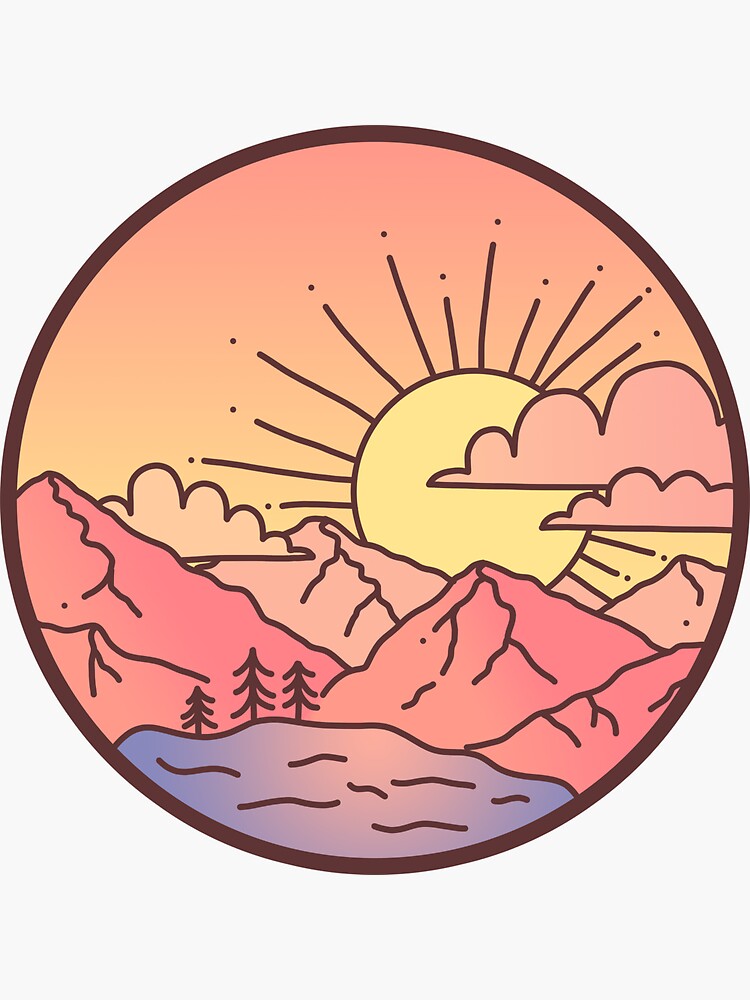 Sunset Mountains by hellobubblegum