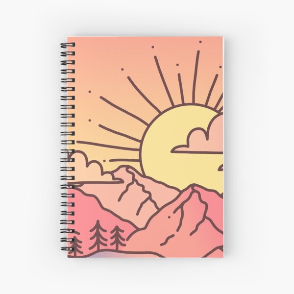 Sunset Mountains Spiral Notebook
