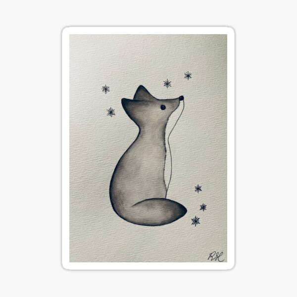 Item preview, Arctic Fox Watercolor designed and sold by TheDinasaur.
