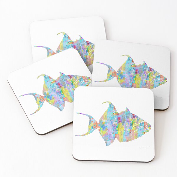 Item preview, Colorful Whimsical Triggerfish Fish Art designed and sold by Sharon Cummings Art.