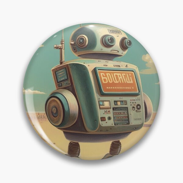 Item preview, Cute robot in vintage desert designed and sold by Papouilles.