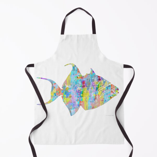 Item preview, Colorful Whimsical Triggerfish Fish Art designed and sold by Sharon Cummings Art.