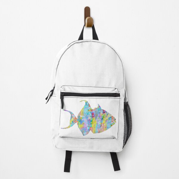 Item preview, Colorful Whimsical Triggerfish Fish Art designed and sold by Sharon Cummings Art.
