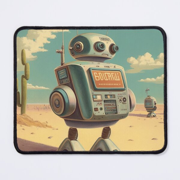 Item preview, Cute robot in vintage desert designed and sold by Papouilles.