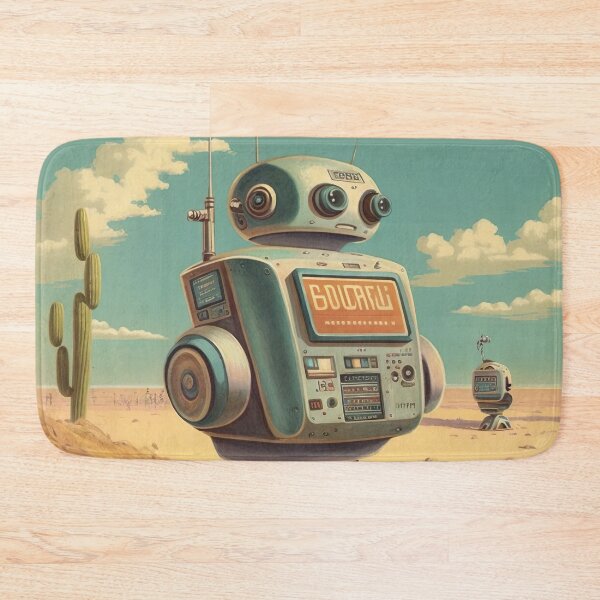 Item preview, Cute robot in vintage desert designed and sold by Papouilles.