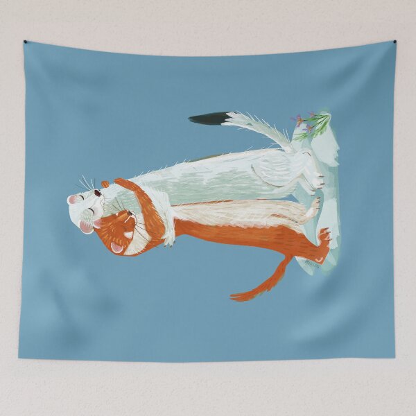 Item preview, Weasel hugs in blue blue hugs designed and sold by belettelepink.