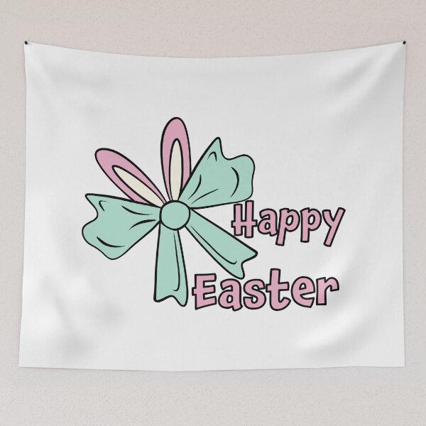 Item preview, Happy Easter Bunny Ear Bow Design designed and sold by CreativeDraws42.