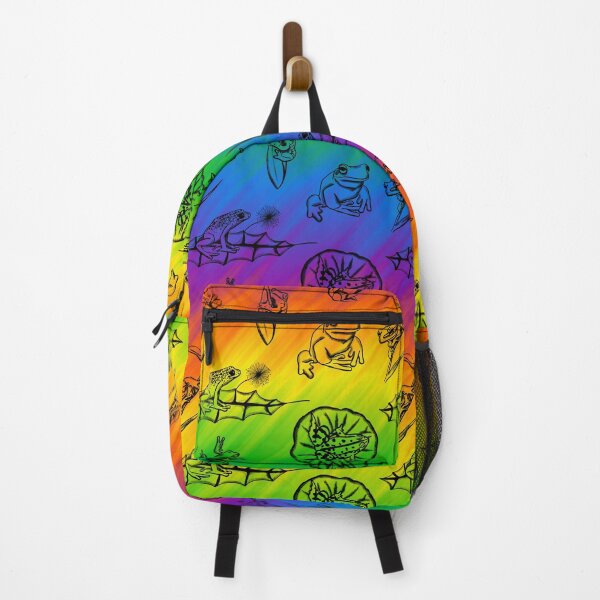 Item preview, Rainbow Black Line Frogs designed and sold by dKarthdesign.