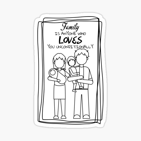 Item preview, Family is anyone who loves you unconditionally (Black) designed and sold by DonSiedlik.