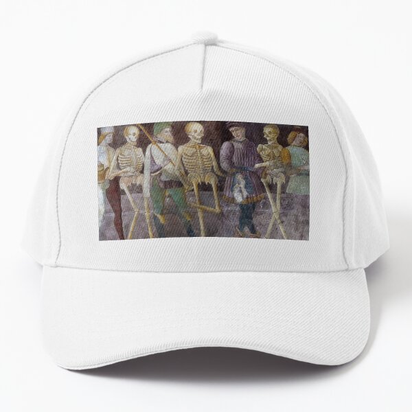 Item preview, The Macabre Dance by Giacomo Borlone fresco painting 1484 skeletons spooky designed and sold by MindChirp.