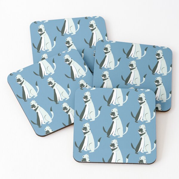 Item preview, Weasel hugs pattern in blue designed and sold by belettelepink.