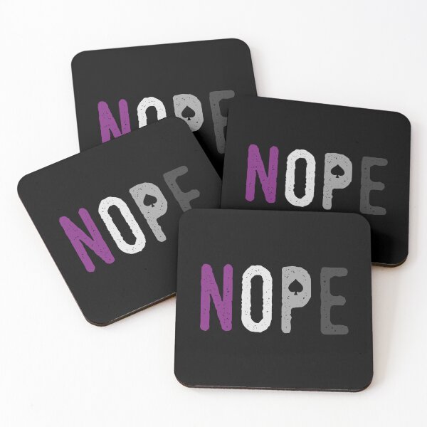 Item preview, Asexual Pride Proud Ace Nope Funny LGBT Visibility Awareness designed and sold by Queer Pride Shop.
