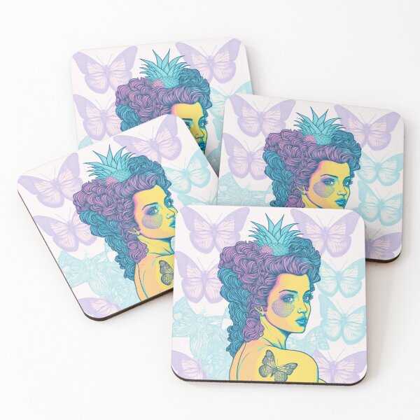 Item preview, Butterfly Tattoo Girl Pattern | Pastel Butterfly Girl | Hippie Girl | Butterfly Lover | Pastel Girl | high resolution designed and sold by Synthetic-Intel.