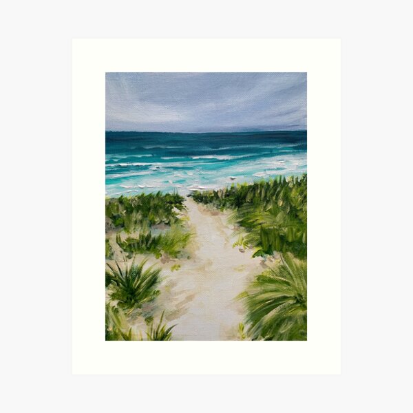 Blissful beach Art Print