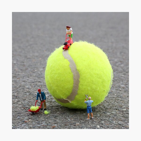 "New Balls Please!" miniature people Photographic Print
