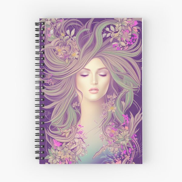 Item preview, Gorgeous Woman Flowing Hair with Flowers designed and sold by BellaEstela.