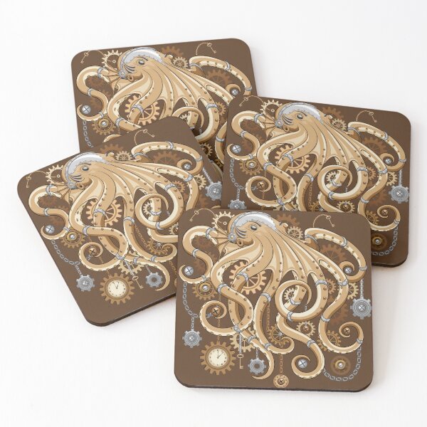 Item preview, Octopus Steampunk Surreal Retro Style Machine designed and sold by BluedarkArt.