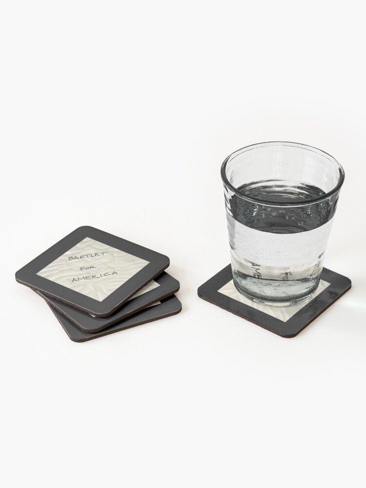 Thumbnail 2 of 5, Coasters (Set of 4), Bartlet For America Napkin designed and sold by spottedhound.